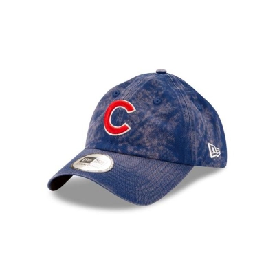 Blue Chicago Cubs Hat - New Era MLB Hand Brush Wash Casual Classic Adjustable Caps USA6304582